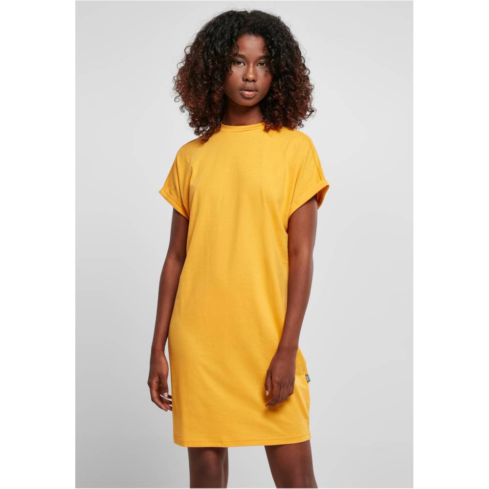 Urban Classics - Rainbow Tee Korte jurk - Geel